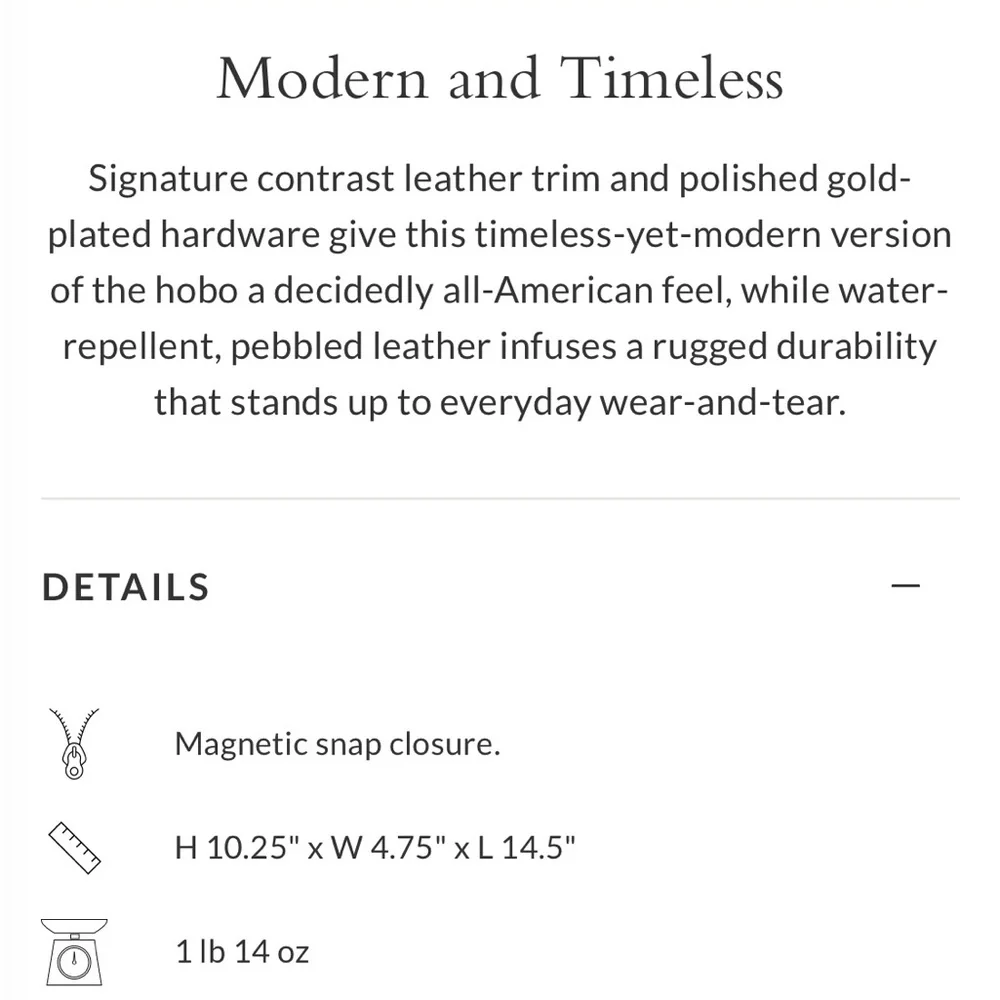 NWT Dooney & Bourke Cooper Hobo - Picture 4 of 4